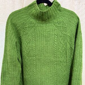 J. Jill Vibrant Green Textured Sweater